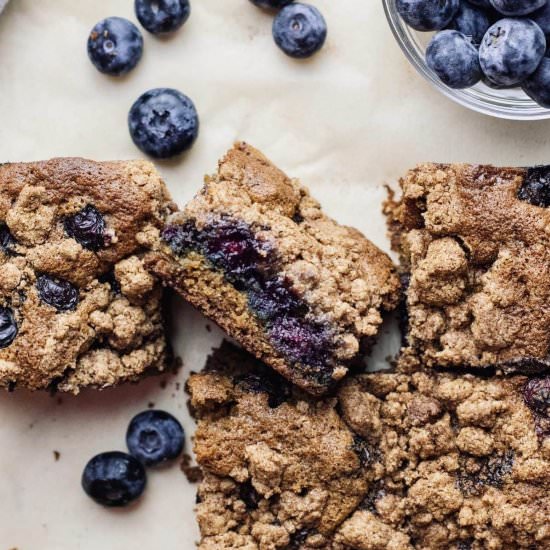 Oatmeal Blueberry Crumb Cake