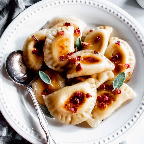 ricotta and pumpkin pierogi