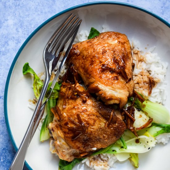 Soy Sauce Braised Chicken Thighs