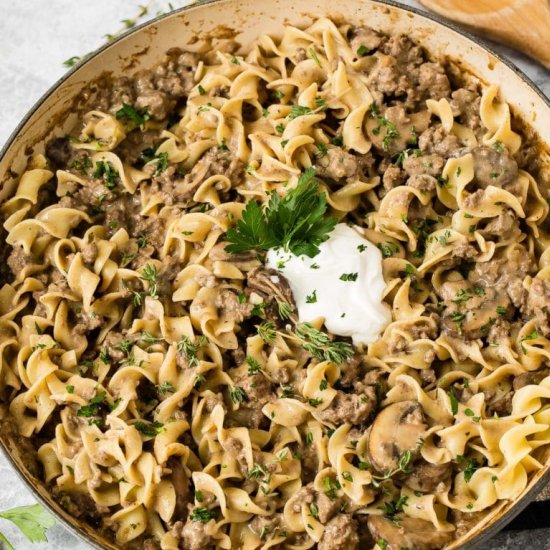 Ground Beef Stroganoff