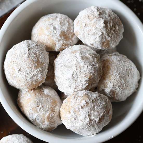 Pumpkin Spice Snowball Cookies