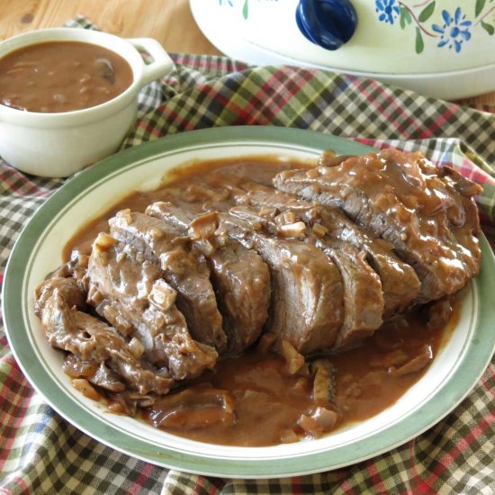 Red Wine Mushroom Shoulder Roast