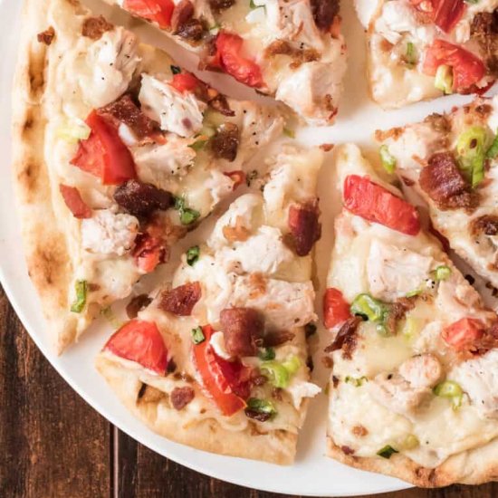 white chicken pizza!