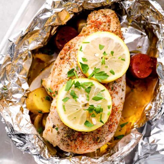 lemon chicken foil packs!