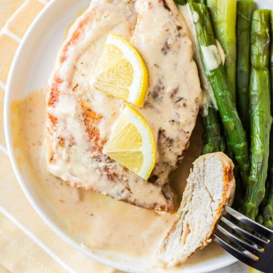 creamy lemon chicken skillet!