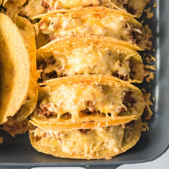 baked ground beef tacos!