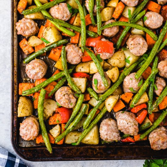 italian sausage sheet pan!