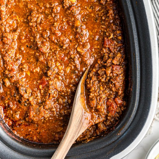 crockpot spaghetti sauce!