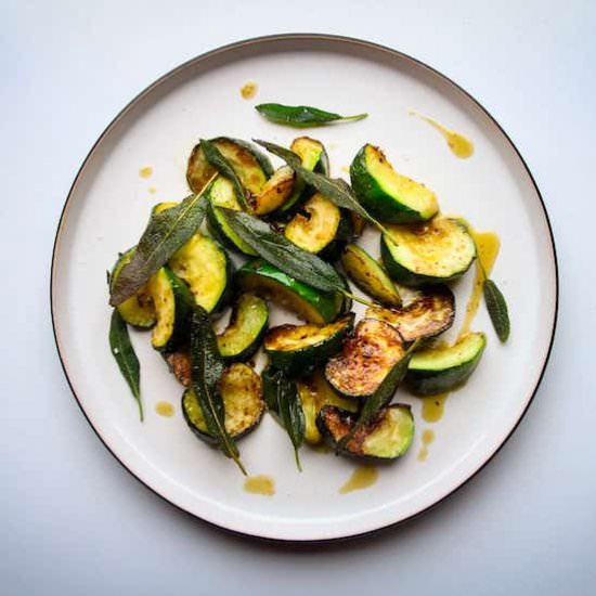 Zucchini with Sage, Garlic & Lemon