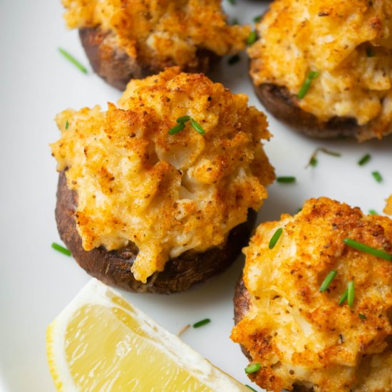 Crab Imperial Stuffed Mushrooms