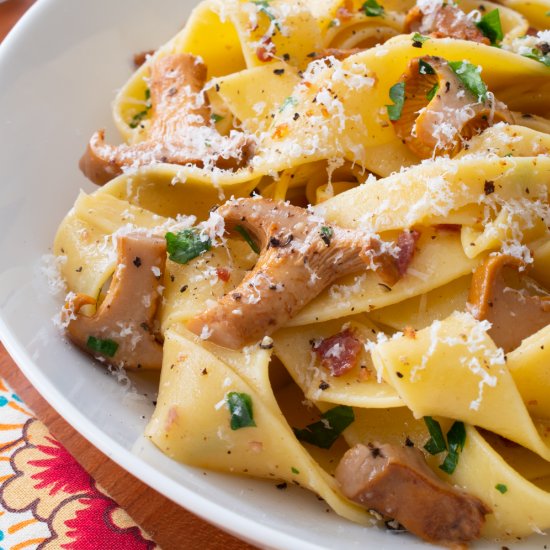 Pappardelle with Chanterelles