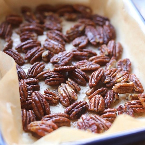 HONEY GLAZED CINNAMON PECANS