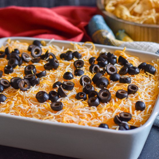 Vegetarian 6-layer Mexican Dip