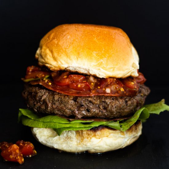 Hearty Burger with Soppressata