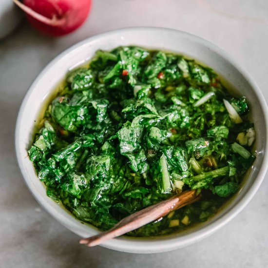 Radish Greens Chimichurri