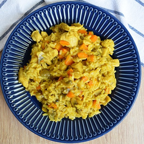 Easy Chicken Curry Risotto