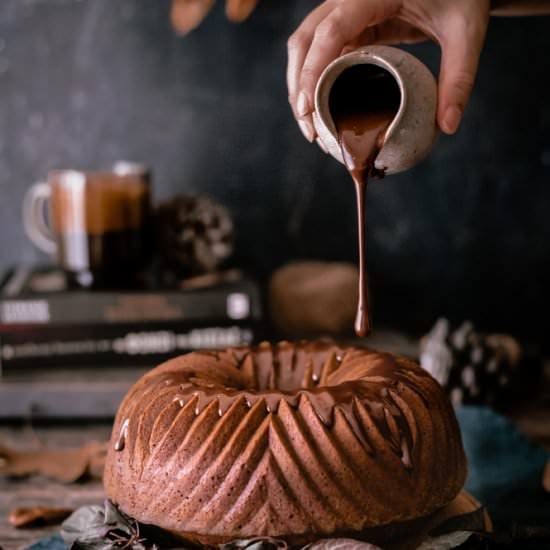 Pumpkin cake with chocolate