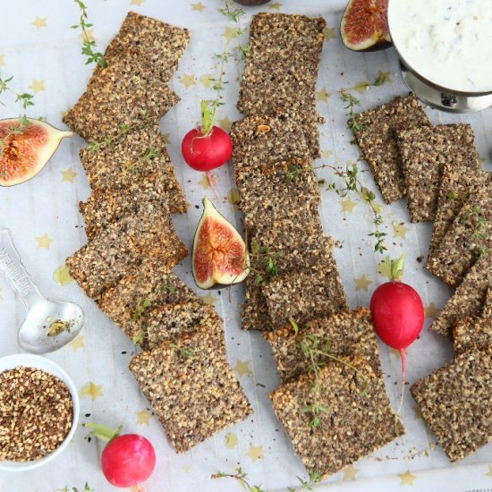 Za’atar Hazelnut Chia Crackers