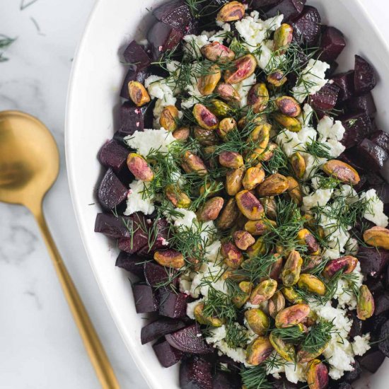 Roasted Beet Salad with Goat Cheese