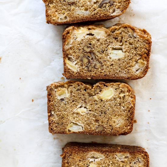 Chai Spiced Apple and Walnut Bread