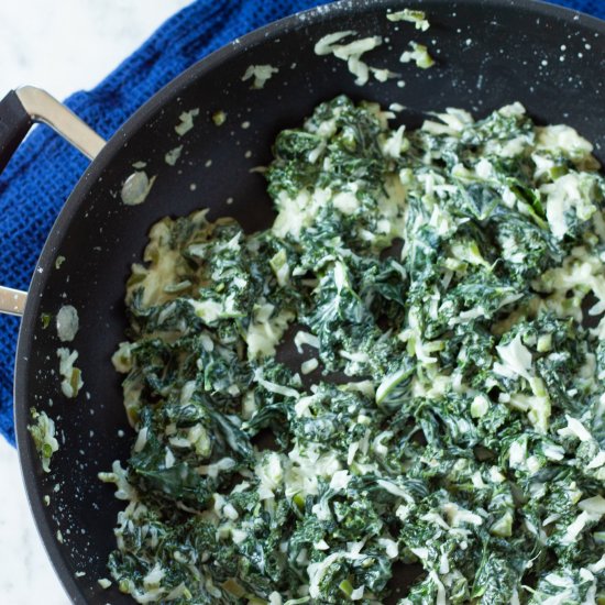 Jalapeno Popper Creamed Kale