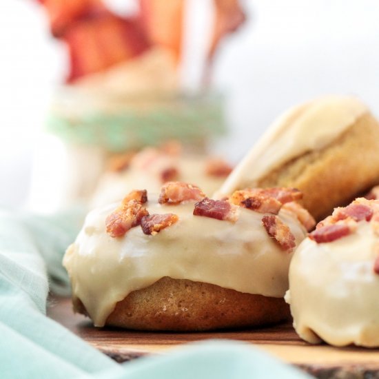 Air Fryer Maple Bacon Donuts