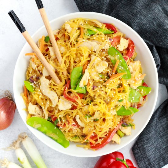 Spaghetti Squash Chow Mein