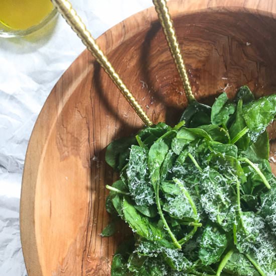 Lemon-Parmesan Spinach Salad