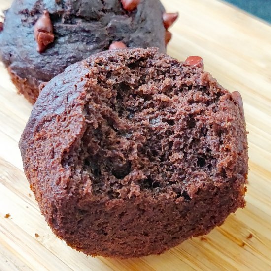 Ragi Banana Chocolate Muffins