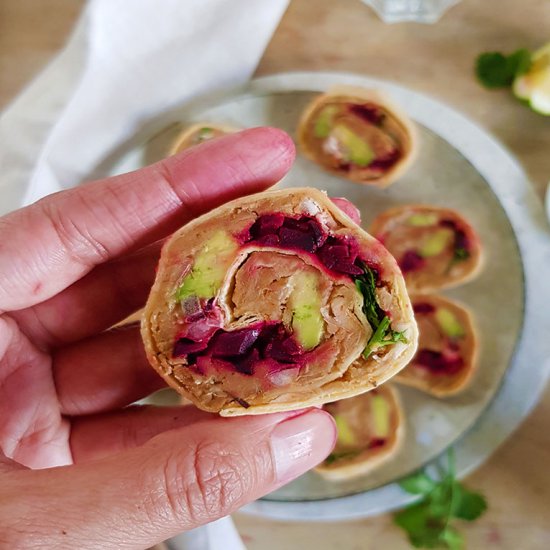 VEGGIE TORTILLA ROLL UPS