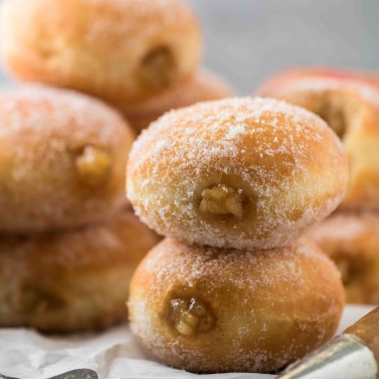 Stuffed apple donuts