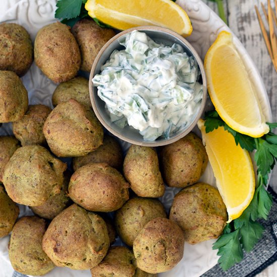 Baked Cashew Cauliflower Falafel