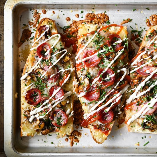 French Bread Mushroom Pizza