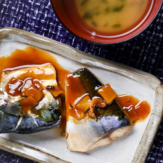 Miso Simmered Mackerel