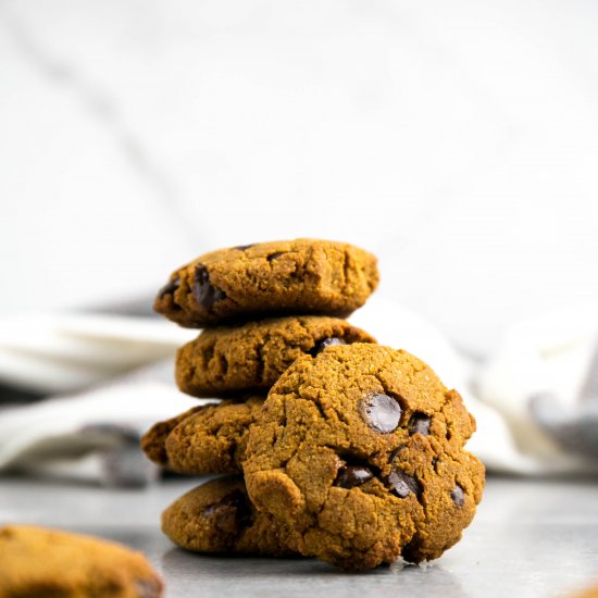 Vegan Chocolate Chip Pumpkin Cookie