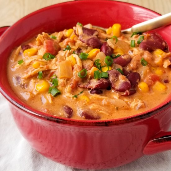 crockpot creamy chicken chili