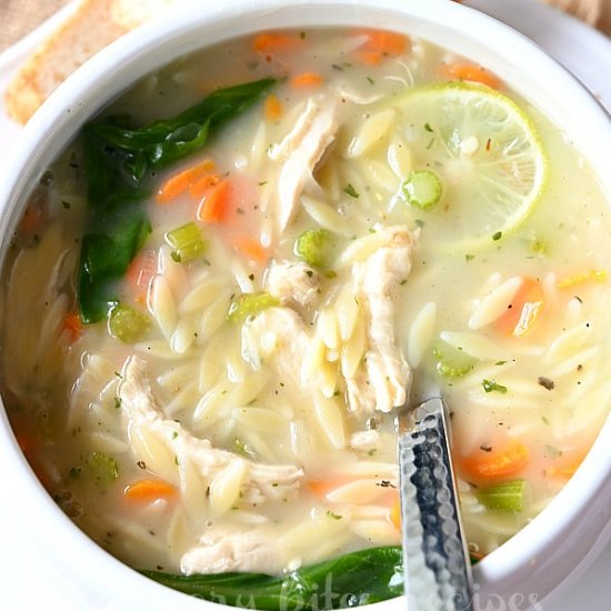 Lemon Chicken Orzo Soup