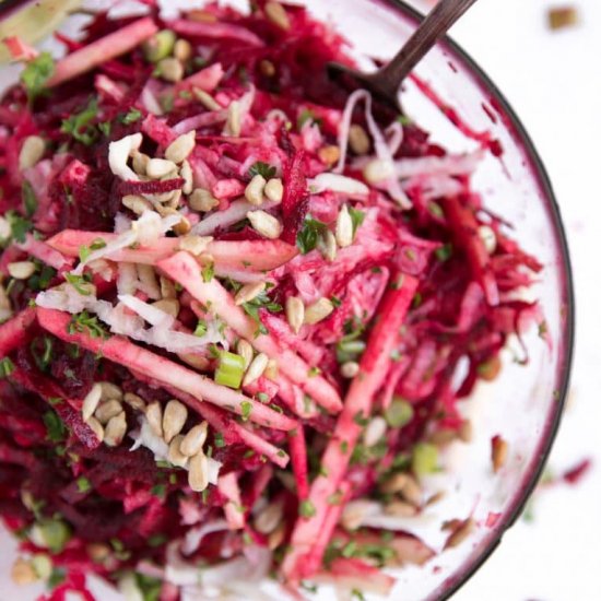 Beet and Kohlrabi Slaw