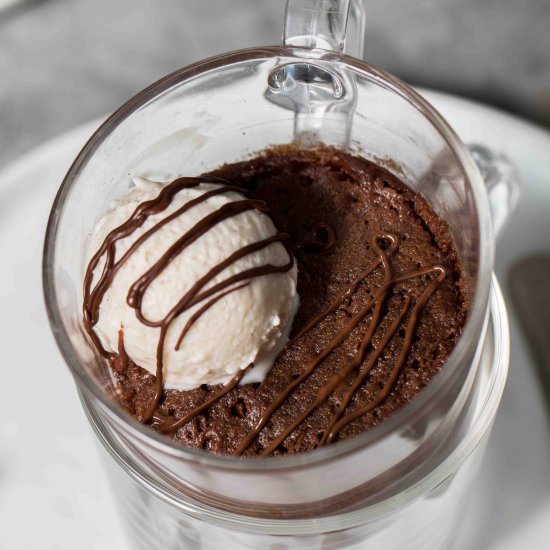 1-minute brownie mug cake