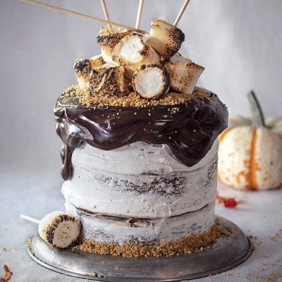 Pumpkin S’mores Cake