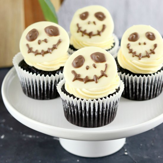 Easy Jack Skellington Cupcakes