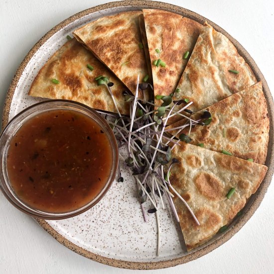 Vegan Lentil Quesadillas