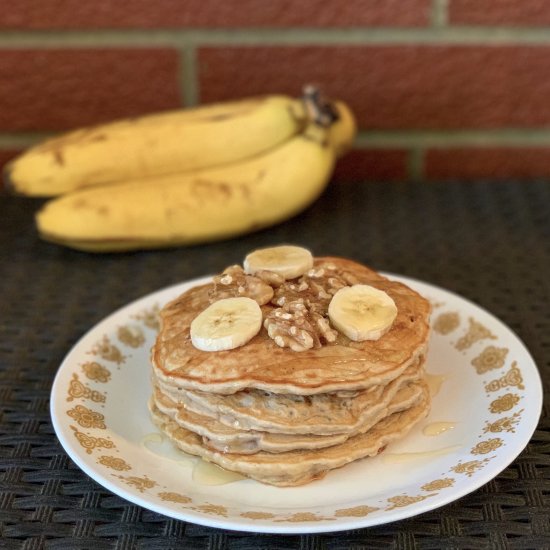 Vegan Banana Nut Pancakes