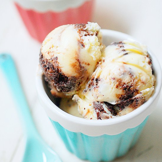 Chocolate mint brownie ice cream