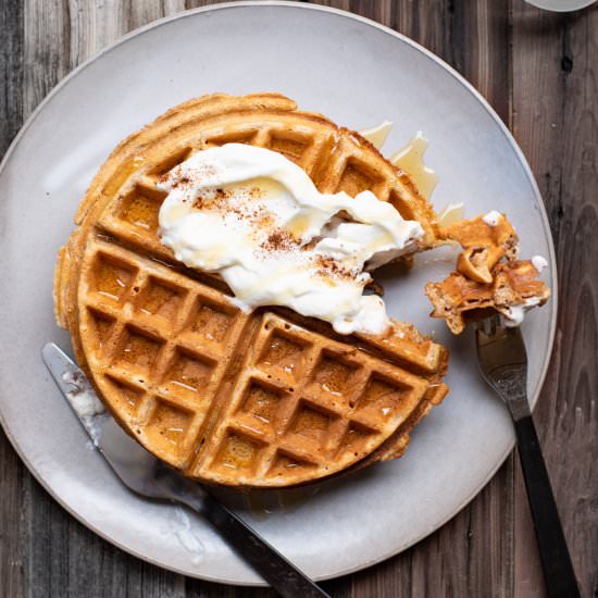 FLUFFY WHOLE WHEAT WAFFLES