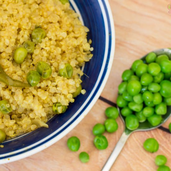 HEALTHY QUINOA PEAS PULAO RECIPE