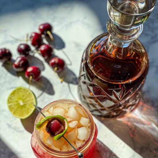 Smoky Cherry Bourbon Smash