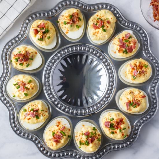 Bacon Ranch Deviled Eggs