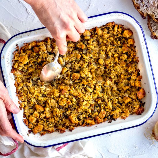 Easy Vegan, Gluten Free Stuffing