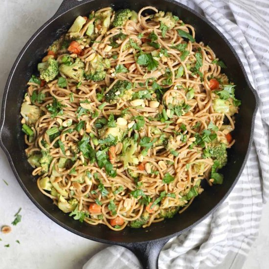 Peanut Noodles with Broccoli